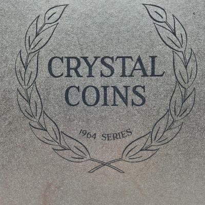 LOT 94: Two Handled Crystal Ice Bucket and "Crysal Coin" Plate