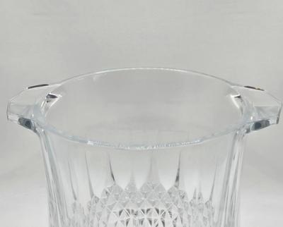 LOT 94: Two Handled Crystal Ice Bucket and "Crysal Coin" Plate