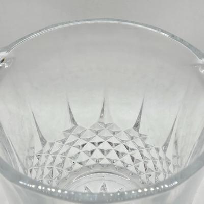 LOT 94: Two Handled Crystal Ice Bucket and "Crysal Coin" Plate