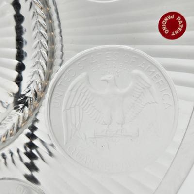 LOT 94: Two Handled Crystal Ice Bucket and "Crysal Coin" Plate
