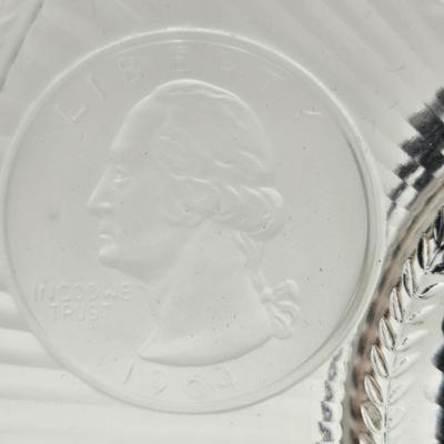 LOT 94: Two Handled Crystal Ice Bucket and "Crysal Coin" Plate