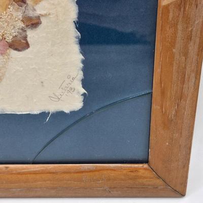 LOT 95: Handcrafted Dried Pressed Flower Art in Frames