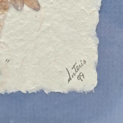 LOT 95: Handcrafted Dried Pressed Flower Art in Frames