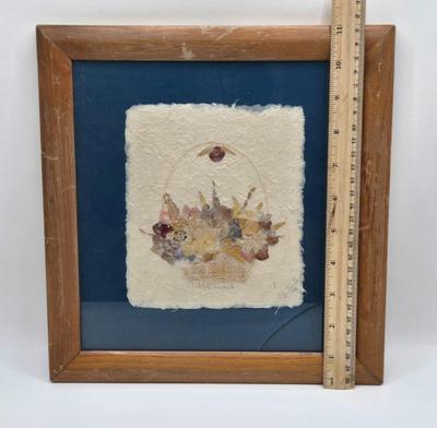 LOT 95: Handcrafted Dried Pressed Flower Art in Frames