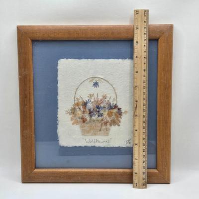 LOT 95: Handcrafted Dried Pressed Flower Art in Frames