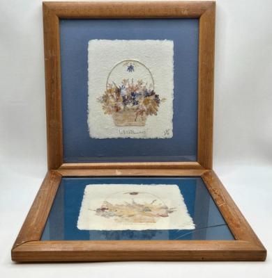 LOT 95: Handcrafted Dried Pressed Flower Art in Frames