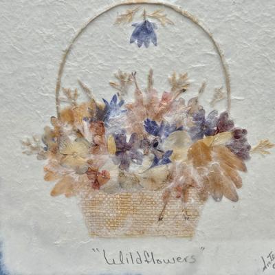 LOT 95: Handcrafted Dried Pressed Flower Art in Frames