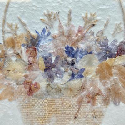 LOT 95: Handcrafted Dried Pressed Flower Art in Frames