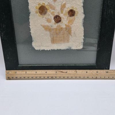 LOT 97: Vintage MCM Sewing Box w/ Removable Tray, Pressed Flower Framed Artwork, 1993 Hallmark Ornament in Original Box, NFL Redskins Pen...