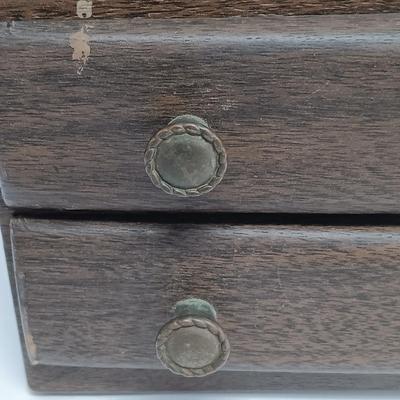 LOT 99: Vintage Jewelry Box with Jewelry for Craft and Repair