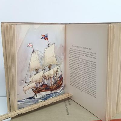 LOT 103: The Book of Old Ships 1935, The Picture History of World War II 1946 & More