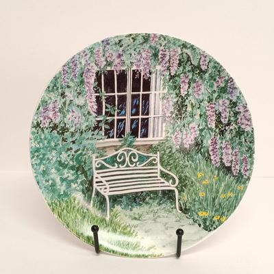 LOT 104: Limoges France Serving Platter with Formalities Garden Bench Plates, Rosenthal Platter & Japan Made Teacup and Saucer