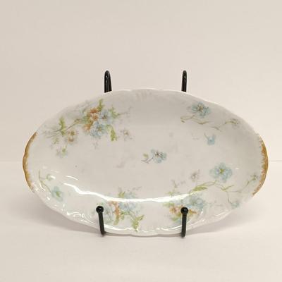 LOT 104: Limoges France Serving Platter with Formalities Garden Bench Plates, Rosenthal Platter & Japan Made Teacup and Saucer