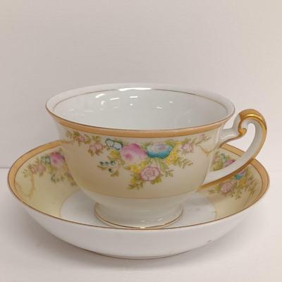 LOT 104: Limoges France Serving Platter with Formalities Garden Bench Plates, Rosenthal Platter & Japan Made Teacup and Saucer