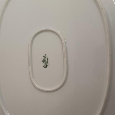LOT 104: Limoges France Serving Platter with Formalities Garden Bench Plates, Rosenthal Platter & Japan Made Teacup and Saucer