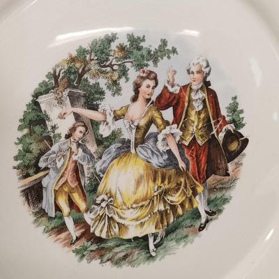LOT 106: Harker Pottery Co. Colonial China with Limoges France Plates and Teacups