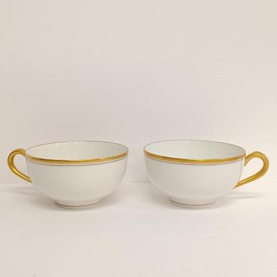 LOT 106: Harker Pottery Co. Colonial China with Limoges France Plates and Teacups