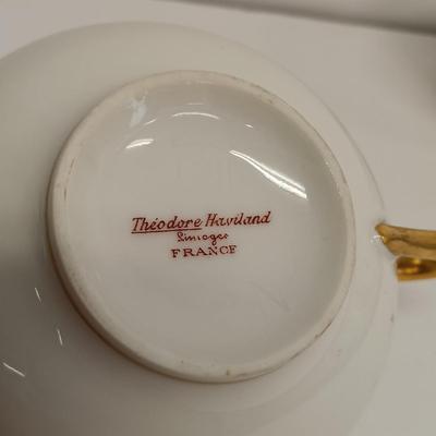 LOT 106: Harker Pottery Co. Colonial China with Limoges France Plates and Teacups