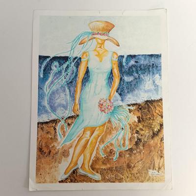 LOT 108: Set of (4) Wonda Y. Hillard Art Prints with Art Book and Samuel R. Byrd Art Print