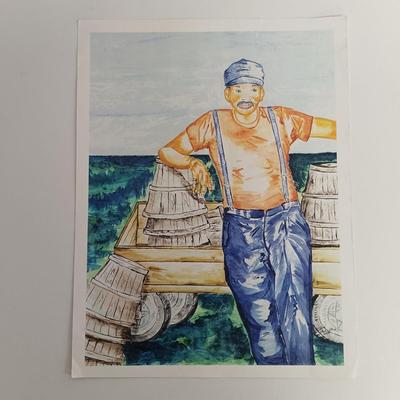 LOT 108: Set of (4) Wonda Y. Hillard Art Prints with Art Book and Samuel R. Byrd Art Print