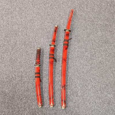 LOT 116: 3-Piece Red Katana Sword Set