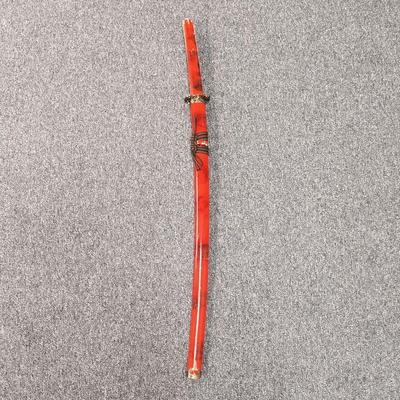LOT 116: 3-Piece Red Katana Sword Set