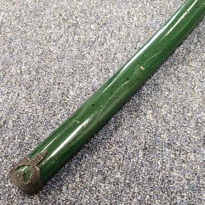 LOT 119: 3-Piece Green Katana Sword Set