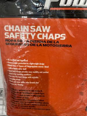 Chainsaw safety chaps NIB