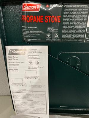 New propane stove by Coleman with attach