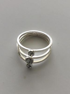 Silver tone beautiful fashion ring