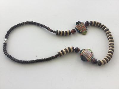 Vintage wooden fish necklace