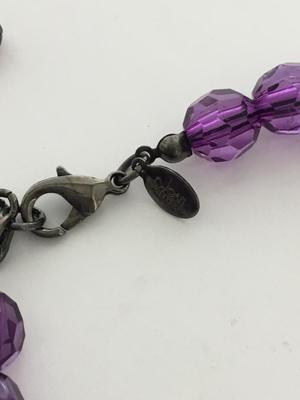 Joan Rivers marked purple statement necklace