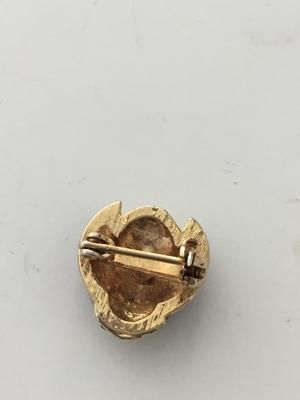 Unmarked gold tone ladybug pin