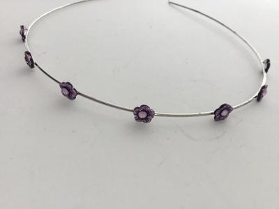 Purple flower headband