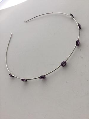 Purple flower headband