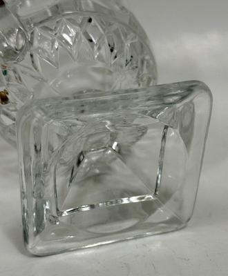 McKee Glass PLYMOUTH Clear Creamer 4.5” Thumbprint Footed Mid-Century