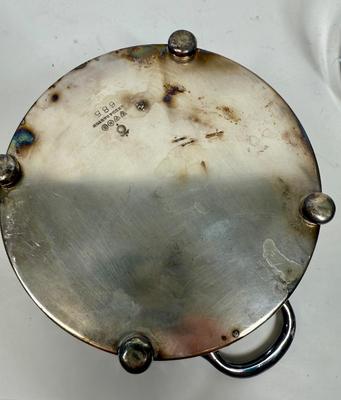 Vintage REED & BARTON round Glass Casserole and EPNS silver plate basket with handles