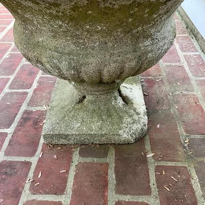 O531 Pair of Vintage Large Concrete Pedestal Planters