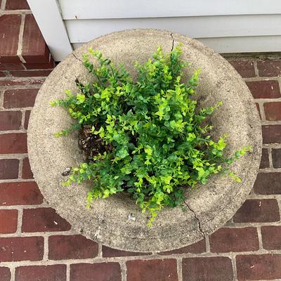 O531 Pair of Vintage Large Concrete Pedestal Planters