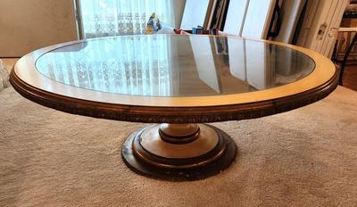 Lot #91 Faux Marble Coffee Table - vintage 1970's