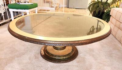 Lot #91 Faux Marble Coffee Table - vintage 1970's