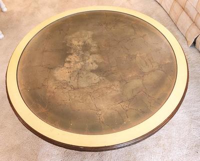 Lot #91 Faux Marble Coffee Table - vintage 1970's