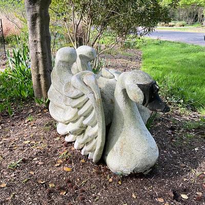 O533 Large Swan Fiberglass Carnival Ride- Garden Decor