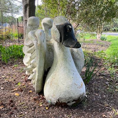 O533 Large Swan Fiberglass Carnival Ride- Garden Decor