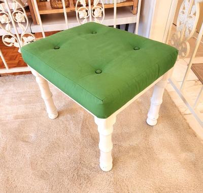 Lot #93 Upholstered Stook - Emerald Green Fabric