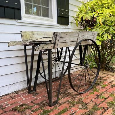 O535 Antique Flower Garden Cart