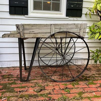 O535 Antique Flower Garden Cart