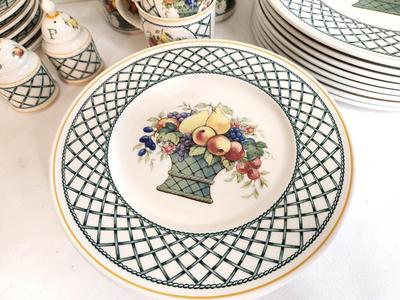 Lot #96 Villeroy & Bach Dinnerware in the "Basket" pattern