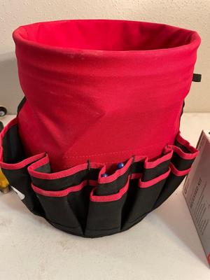 Tool bucket, six pack LED, recessed kit and 3M hand mask