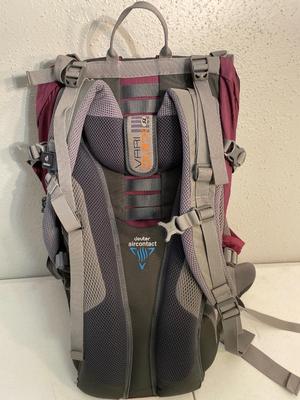 Deuter backpack, Coleman rain suit, U-fit glasses